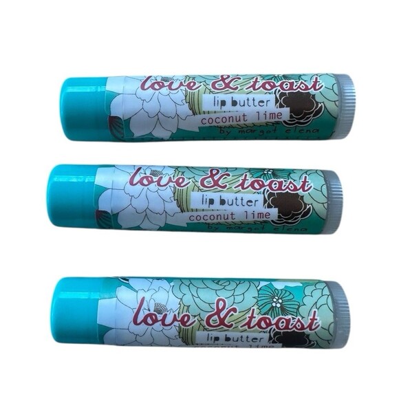 Lot of 3 Love & Toast Lip Butter Coconut Lime By Margot Elena New Sealed - Picture 1 of 3
